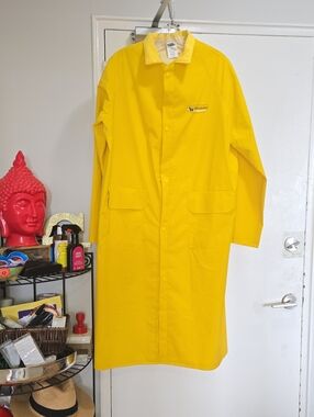 Wetskins Yellow Thick Boating Raincoat Slicker